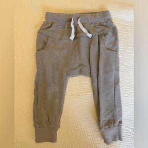 Little Bipsy Waffle Knit Gray Joggers